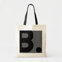 B - Typography Tote Bag