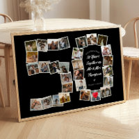 B & W 50th Anniversary 50 Years Photo Collage