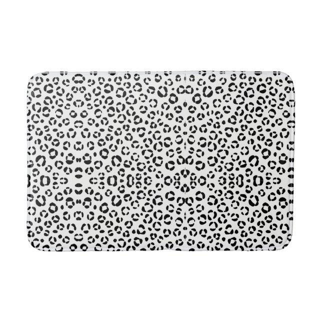 B&W Animal Print Bath Mat (Front)