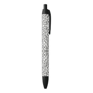 B&W Animal Print Black Ink Pen