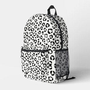 B&W Animal Print Printed Backpack