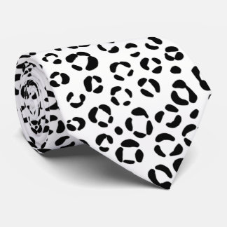 B&W Animal Print Sherpa Blanket Tie