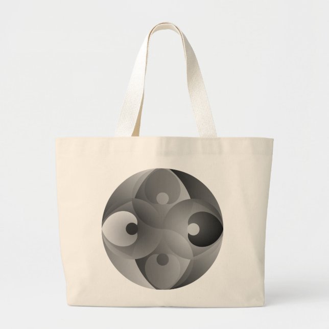 B/W Balance by Kenneth Yoncich Large Tote Bag (Front)
