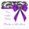 B&W Brocade Purple Bow Baking Stickers