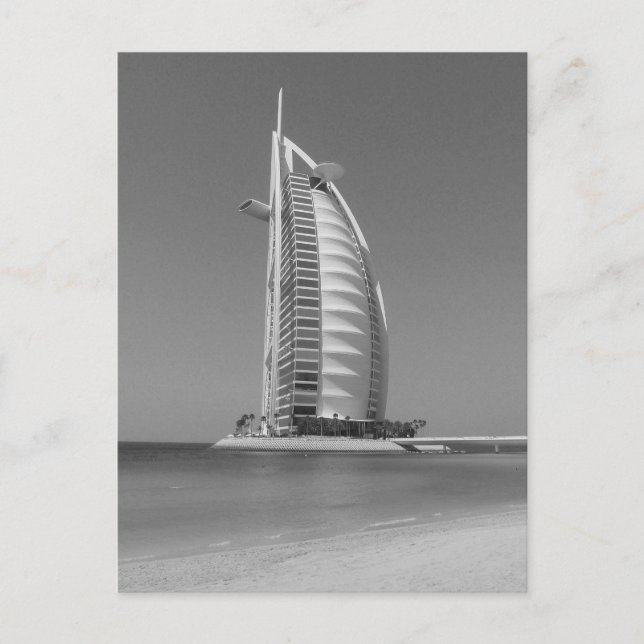 B&W Burj Al Arab Postcard (Front)