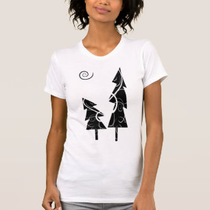 b&w Christmas trees T-Shirt