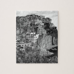 B&W Cinque Terre Jigsaw Puzzle