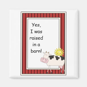 B & W Dairy Cow - Farmyard Barnyard Friend - Kids Magnet