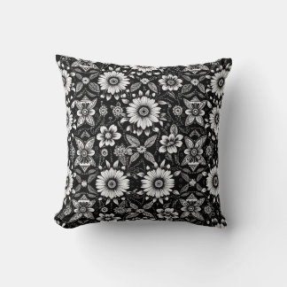 B&W Daisy Dose Cushion