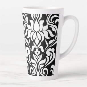 B&W damask (matching journal available) Latte Mug