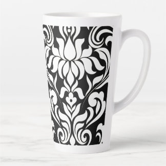 B&W damask (matching journal available) Latte Mug