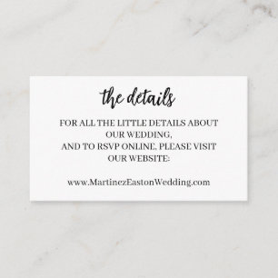 B & W Details Enclosure Card