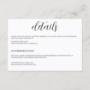 B&W Details Enclosure Cards