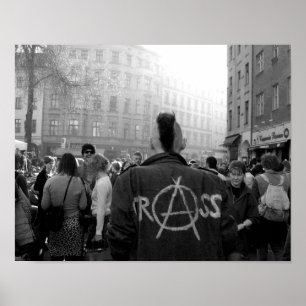 B & W Fine Art Photograph Berlin Punk Poster