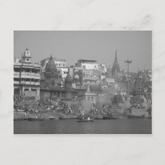 B&W Ganges River Postcard