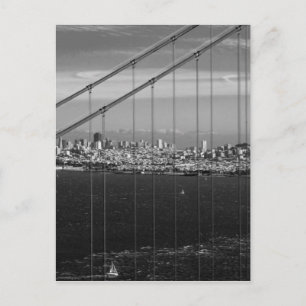 B&W Golden Gate Bridge Postcard