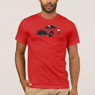 B&W line art '55 Chevy t-shirt