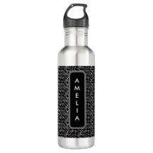 B&W Matrix design Stainless Water Bottle