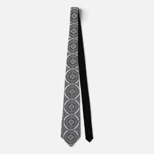 B&W Medallion Motif Tie