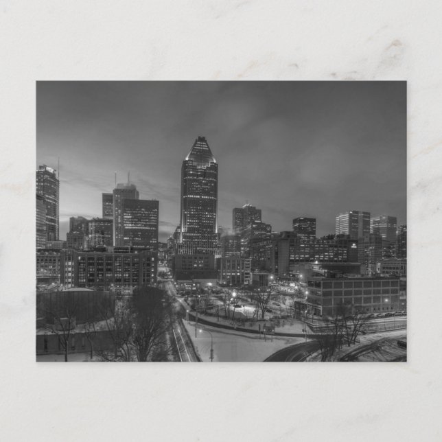 B&W Montreal Postcard (Front)