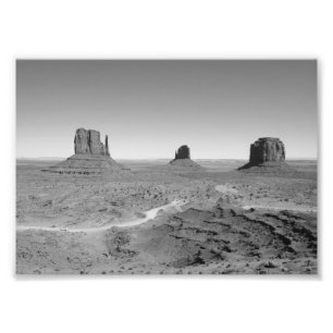 B&W Monument Valley 3 Photo Print