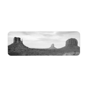 B&W Monument Valley 4 Return Address Label