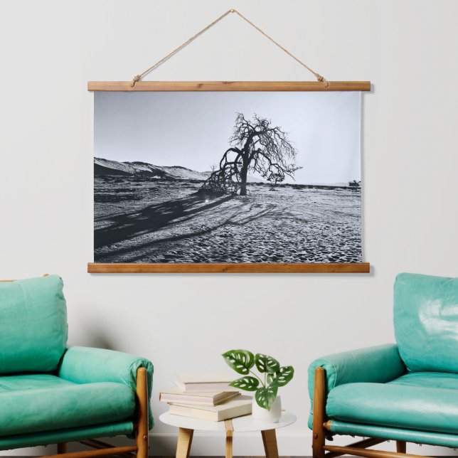 B+W Namib Desert Tree Hanging Tapestry (Living Room)