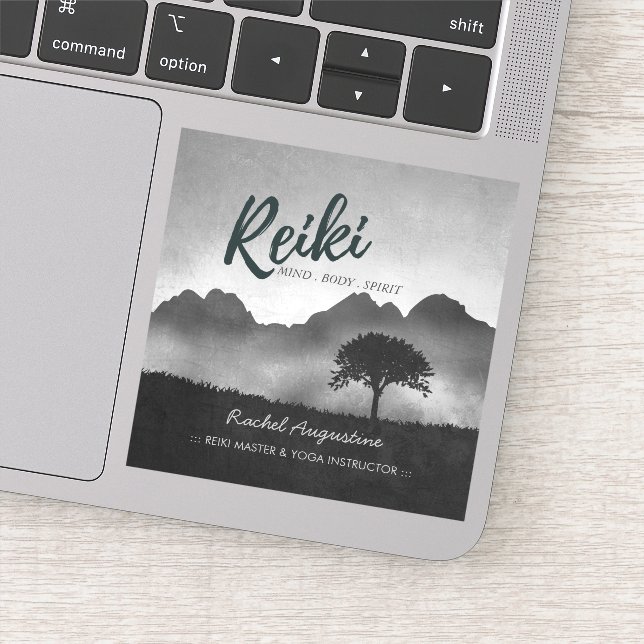 B&W Natural Reiki Master Yoga Mediation instructor (Detail)