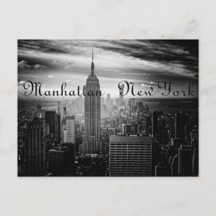 B&W New York city Postcard