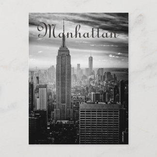 B&W New York city Postcard