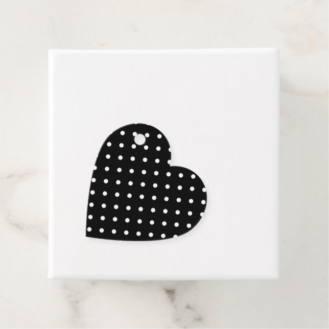 B&W Polkadots Favour Tags (In Situ)