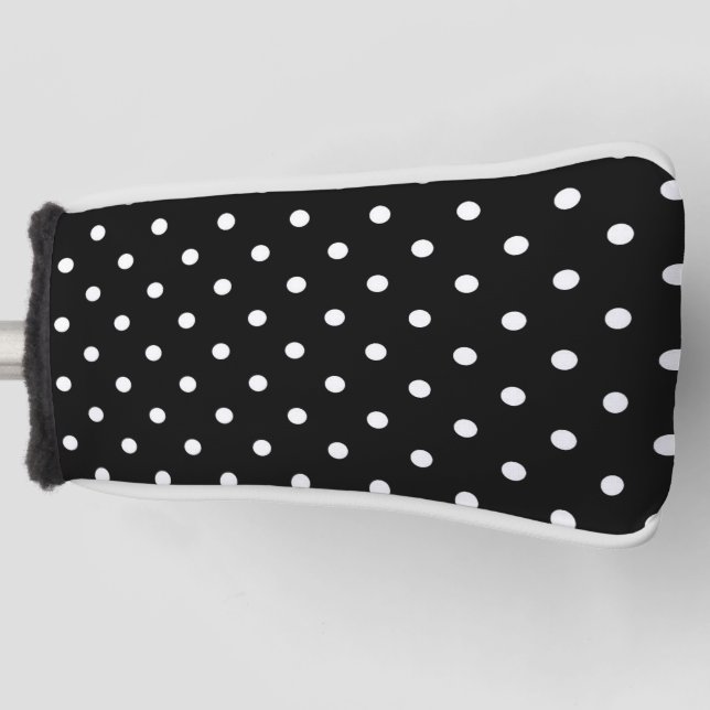 B&W Polkadots Golf Head Cover (Front)