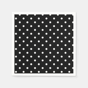 B&W Polkadots Napkin