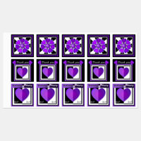 b&w Purple hearts beating