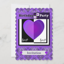 b&w Purple hearts beating