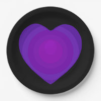 B&W Purple Hearts Beating