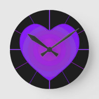 B&W Purple Hearts Beating