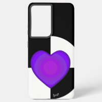 B&W Purple Hearts Beating
