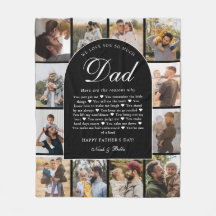 B & W Reasons We Love You Dad Photo Grid Collage