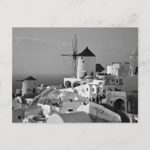 B&W Santorini 3 Postcard