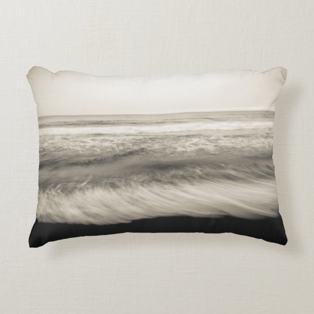 B&W seascape, Hawaii Decorative Cushion (Front)
