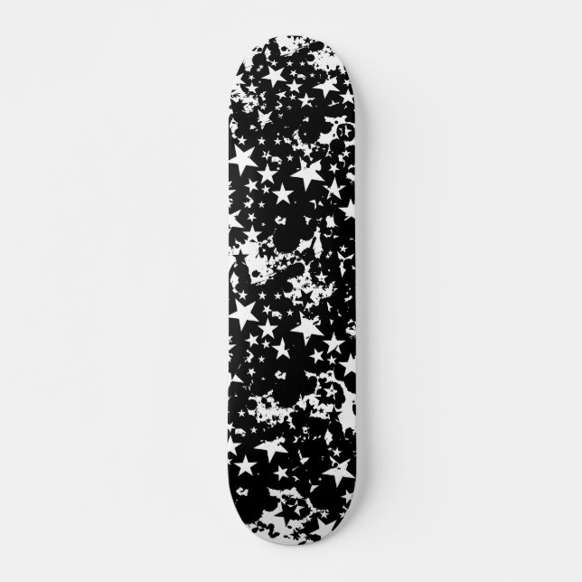 B&W Star Graffiti Skateboard (Front)