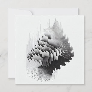 B&W Surreal Optical Illusion Abstract Tree Card