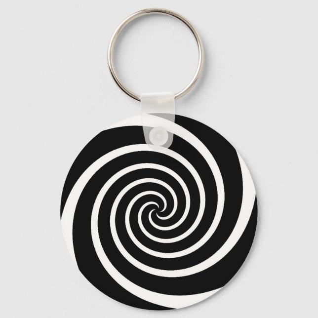 B/W Swirl - keychain (Front)