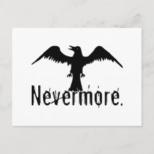 B&W Tribal Raven Nevermore Postcard
