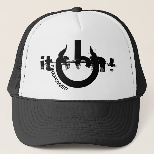 b&w trucker hat (Front)