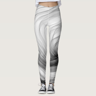 B&W Tunnel Spiral - Leggings
