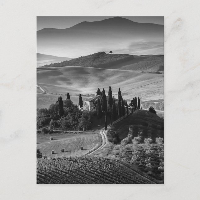 B&W Tuscany Postcard (Front)