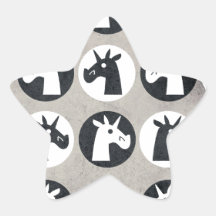 B&W Unicorn Dots