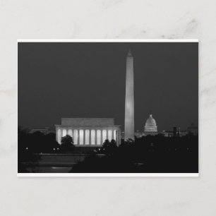 B&W Washington DC 3 Postcard